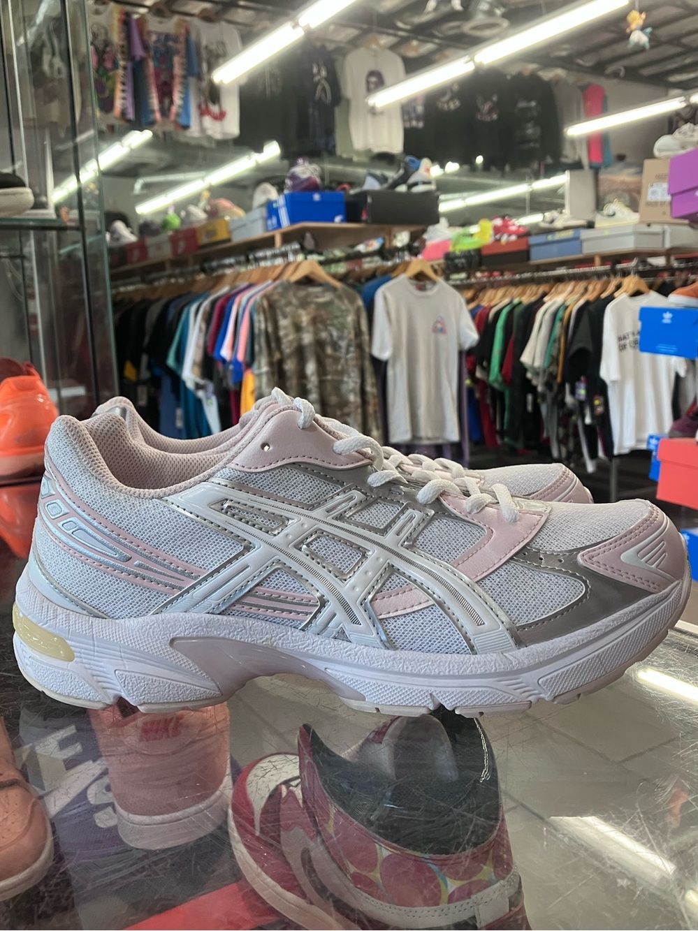 Women’s ASICS Gel-1130 White Crystal Pink Size 8.5